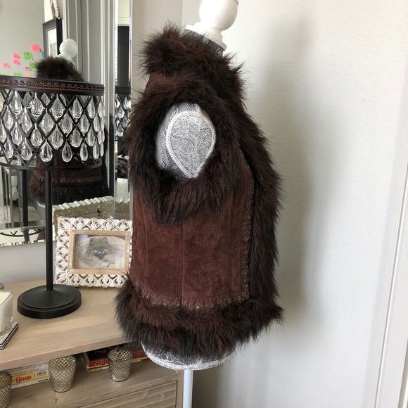 Boho style faux fur vest - Picture 3 of 10